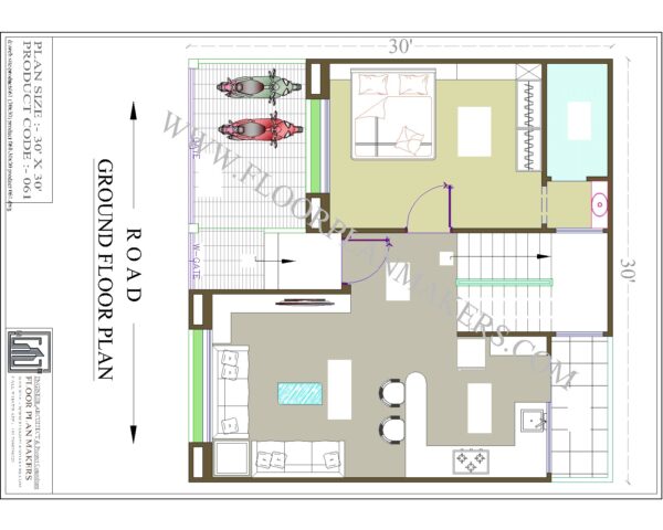 30x30 Ground Floor Plan