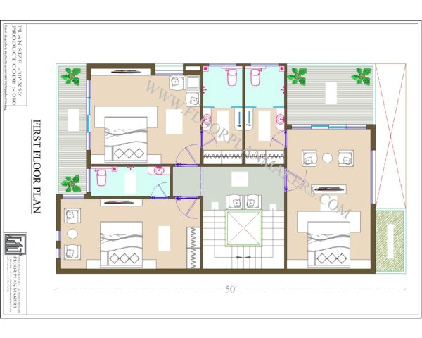 30x50 First Floor Plan