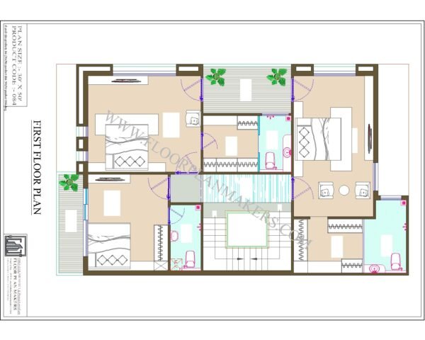 30x50 First Floor Plan