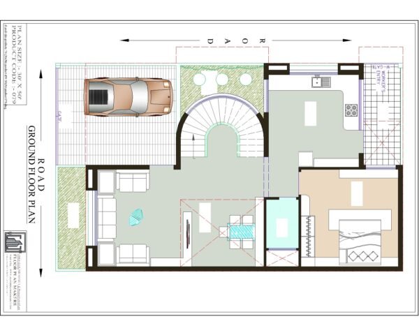 30x50 Ground Floor Plan