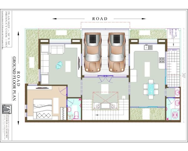 30x50 Ground Floor Plan