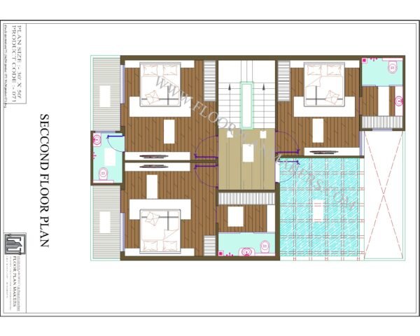 30x50 Second Floor Plan