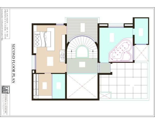 30x50 Second Floor Plan