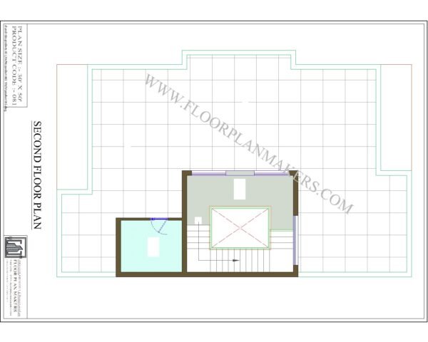 30x50 Second Floor Plan