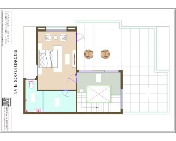 30x50 Second Floor Plan