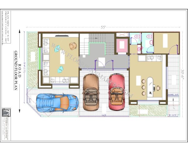30x55 Ground Floor Plan