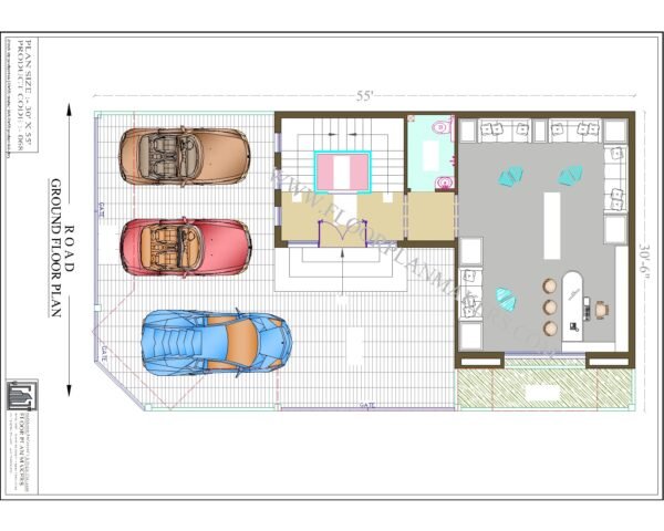 30x55 Ground Floor Plan