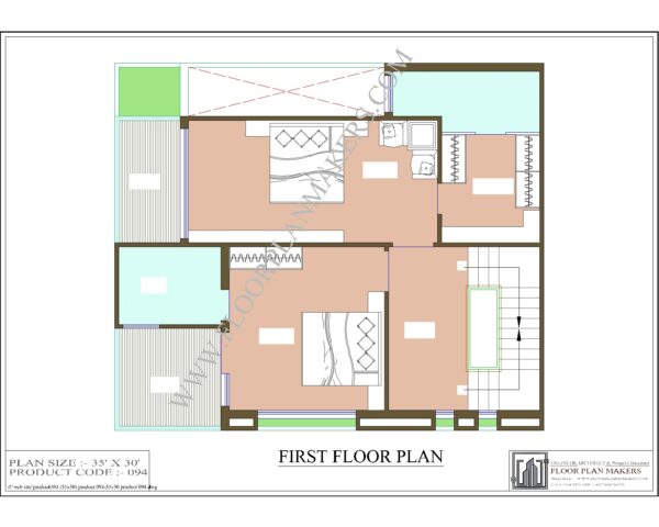 35x30 First Floor Plan
