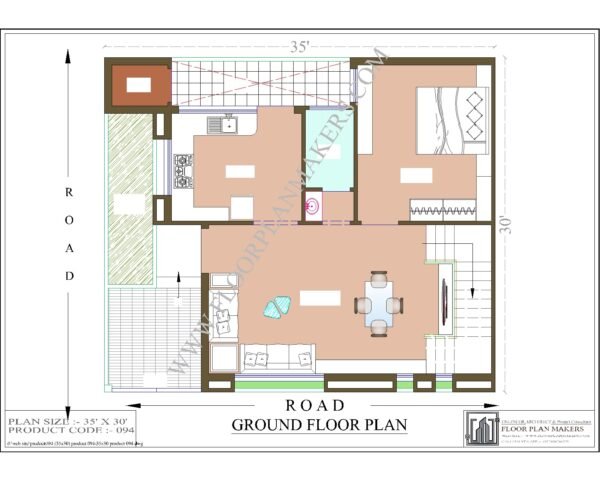 35x30 Ground Floor Plan