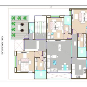50x60 First Floor Plan