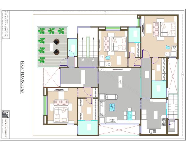50x60 First Floor Plan