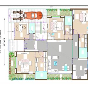 50x60 Ground Floor Plan