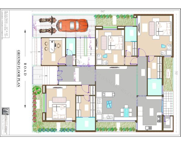 50x60 Ground Floor Plan