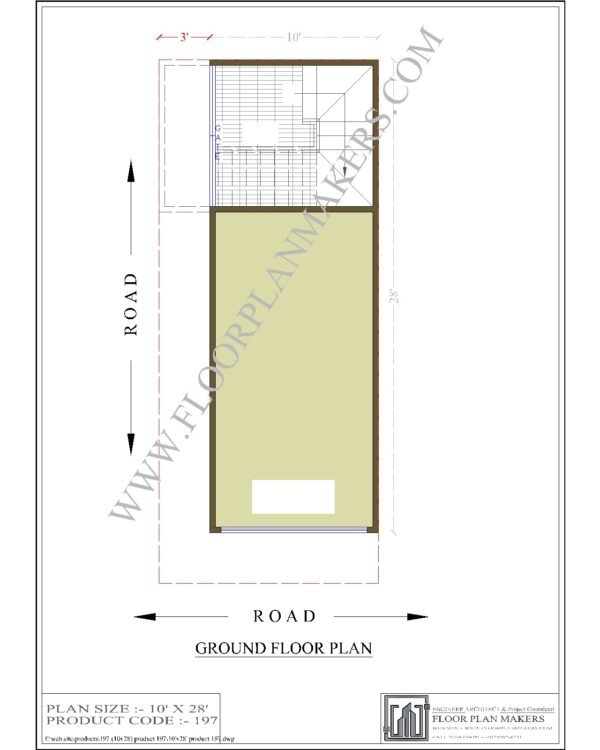 10x28 Ground Floor Plan