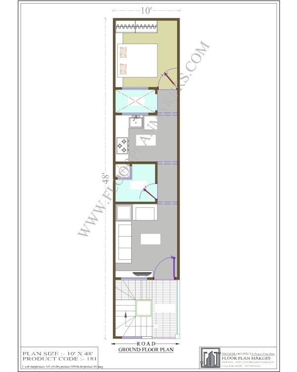 10x48 Ground Floor Plan