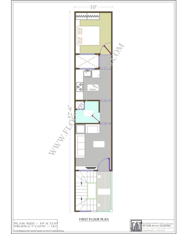 10x52 First Floor Plan