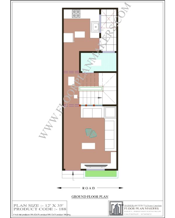 12x35 Ground Floor Plan
