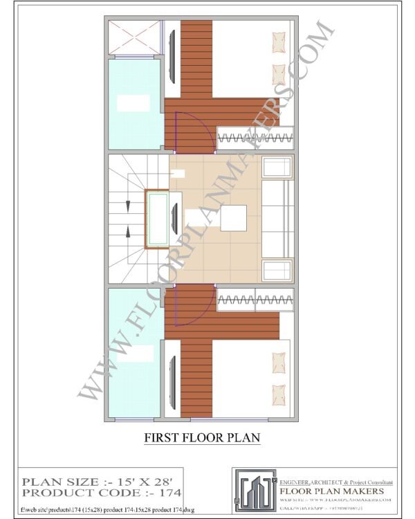 15x28 First Floor Plan