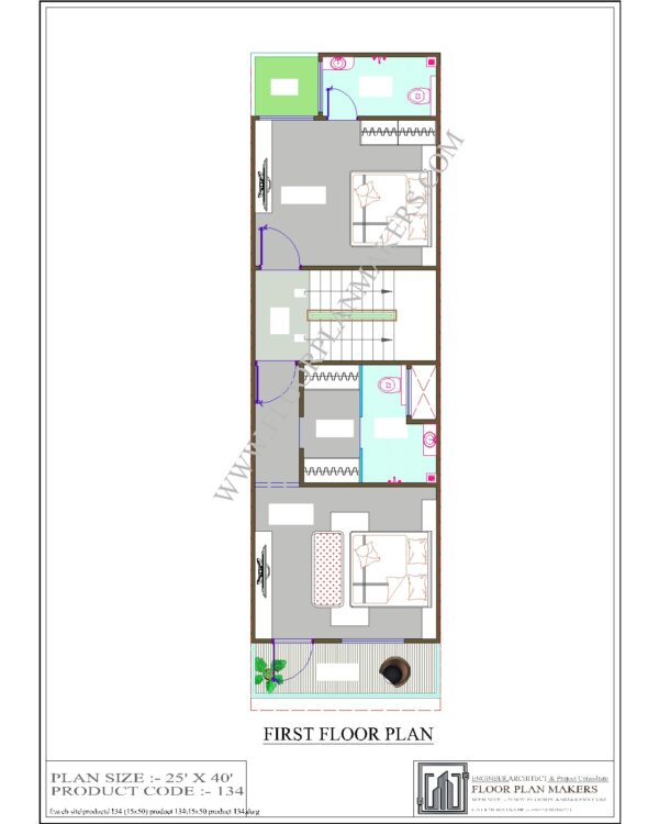 15x50 First Floor Plan