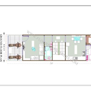15x50 Ground Floor Plan