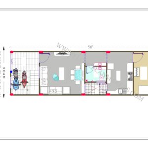 15x50 Ground Floor Plan