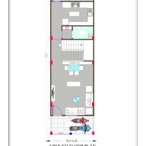15×50 Ground Floor Plan