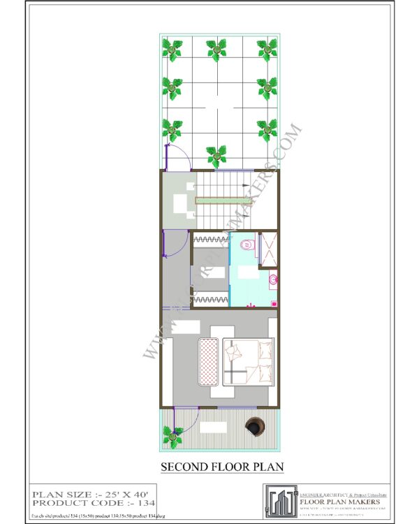 15x50 Second Floor Plan