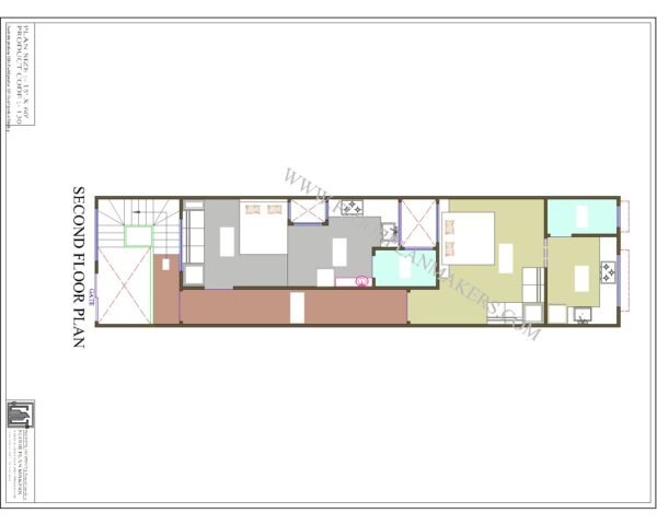 15x60 Second Floor Plan