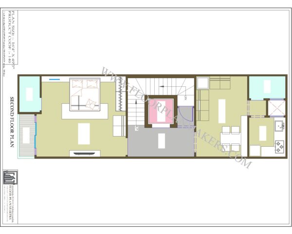 16’4’’ x 49’3" Second Floor Plan
