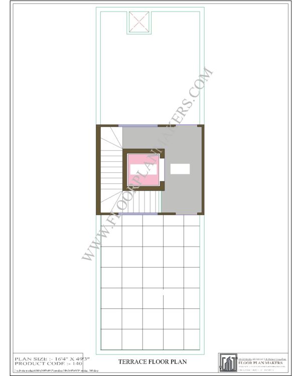 16’4’’ x 49’3" Terrace Floor Plan