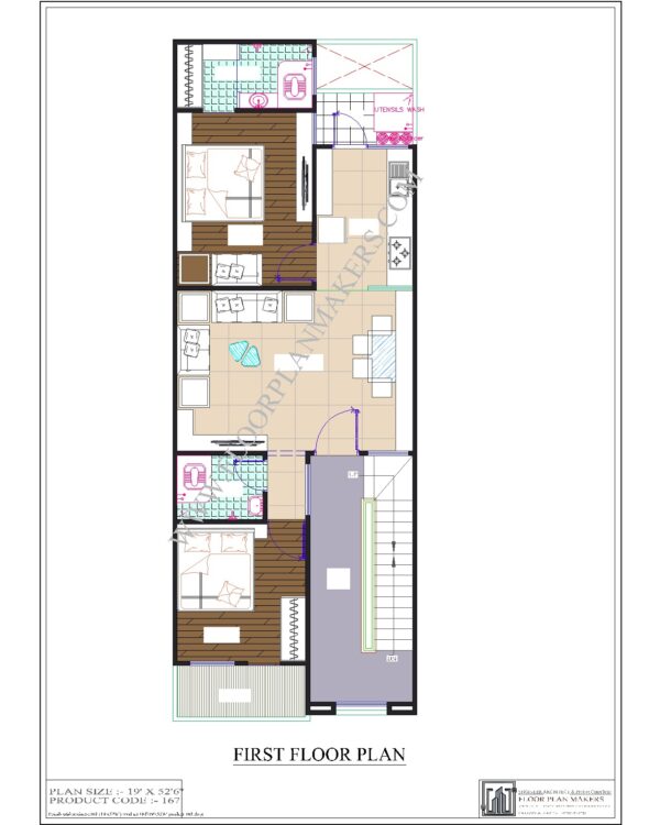 19x52 First Floor Plan