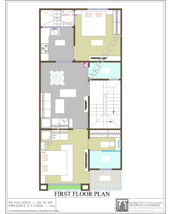 20x40 First Floor Plan