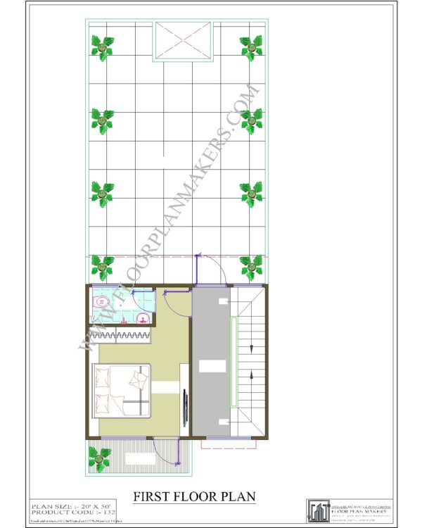 20x50 First Floor Plan