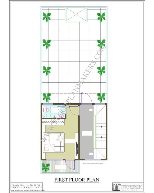 20x50 First Floor Plan