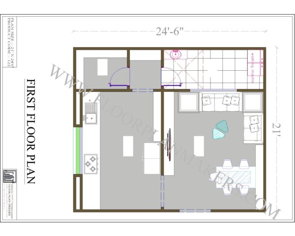 21x24 First Floor Plan