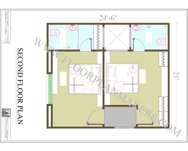 21x24 Second Floor Plan