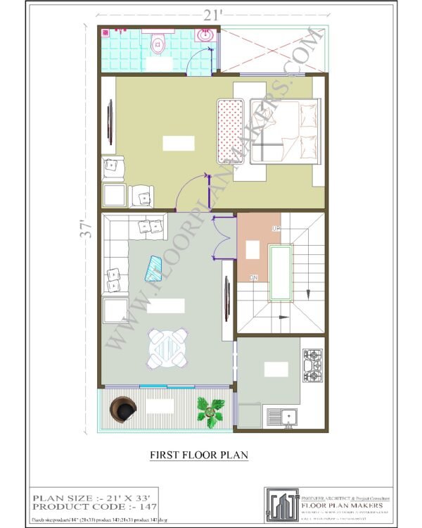 21x33 First Floor Plan