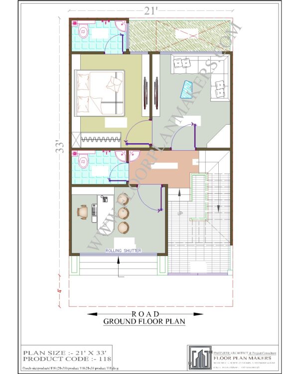 21x33 Ground Floor Plan