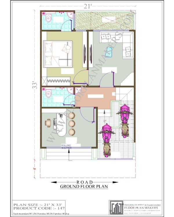 21x33 Ground Floor Plan