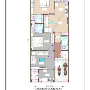 22x50 Ground Floor Plan