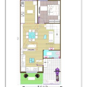 22x50 Ground Floor Plan