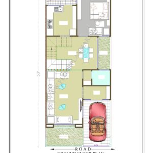 22x53 Ground Floor Plan