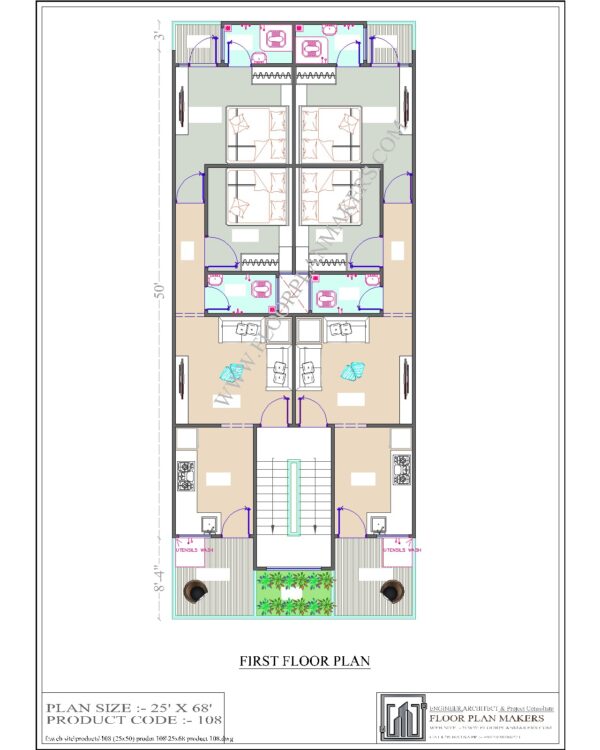 25X68 First Floor Plan
