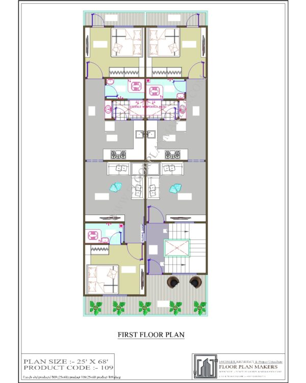25x68 First Floor Plan