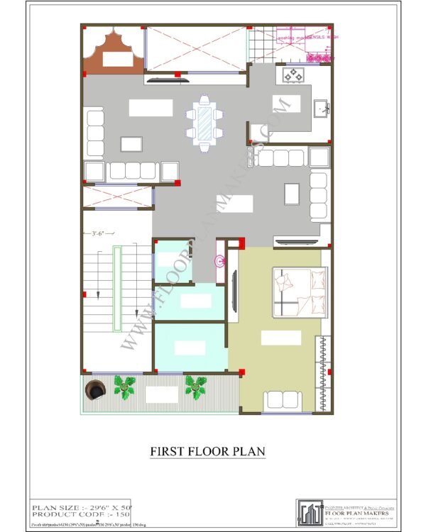 29x50 First Floor Plan