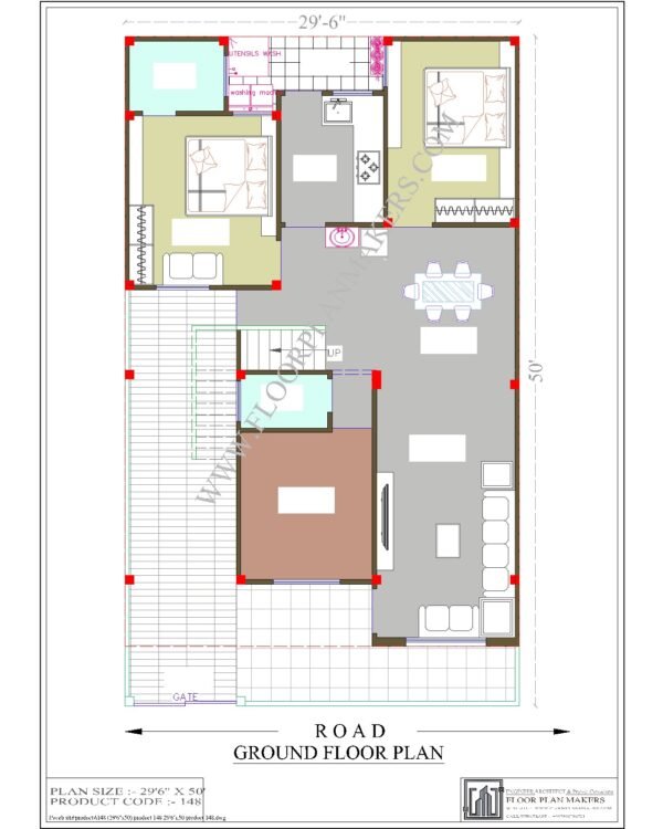 29x50 Ground Floor Plan