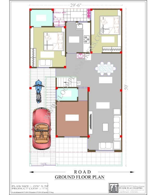 29x50 Ground Floor Plan