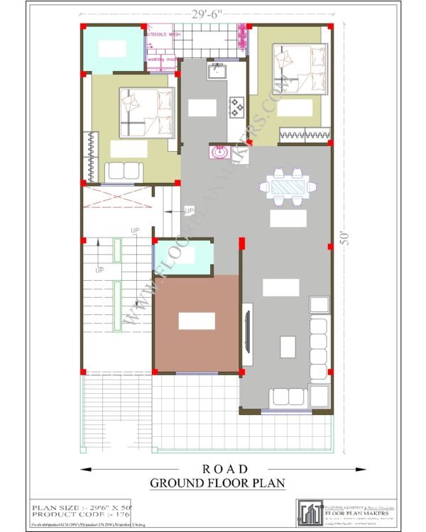 29x50 Ground Floor Plan