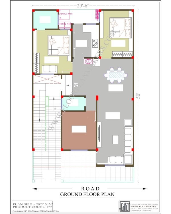 29x50 Ground Floor Plan