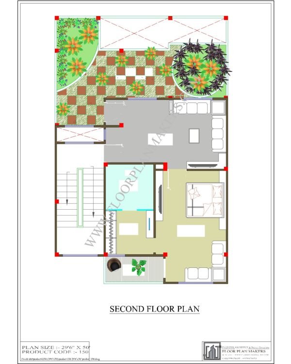 29x50 Second Floor Plan